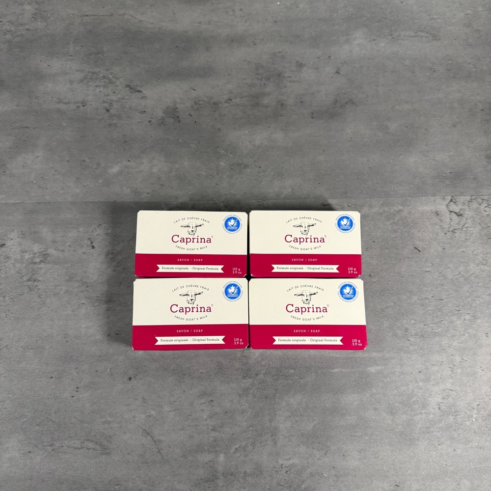Caprina Bar Soap Unisex 3.9oz 4-Pack Fresh Goats Milk Original Formula Canus NEW